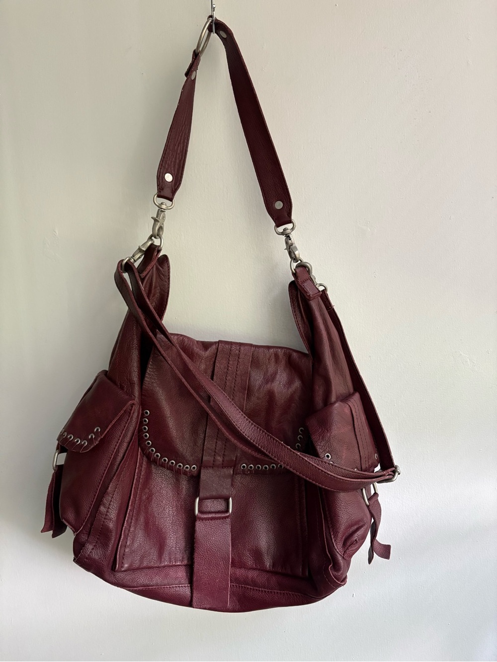 We The Free Leigh Distressed Tote in BlackBerry 🔥Large size